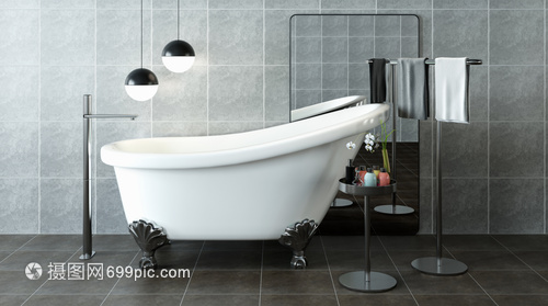 極簡風衛(wèi)浴場景